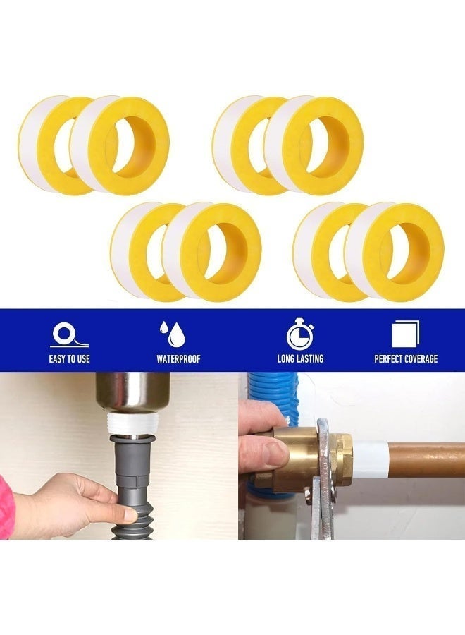 Poaker Thread Sealing Teflon Tape En 751-3 With 0.25G/Cm2 Density 0.9Mmx12Mmx10Mtr Ptfe For Pipe Fittings And Fixing Water Leak Pack Of 2 - Image 3